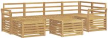 vidaXL Buiten bankenset 7 st Wit Polyester