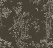 A.S. Création Vliesbehang, Bloemenbehang zwart | B790436, 10,05 m x 0,53 m