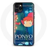 Maniacase Etui voor iPhone 13 Mini Ponyo op de klif Sosuke strand klein meisje goudvis Lisa Fujimoto Koichi water inkt kwal