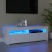 Maison Exclusive - Meuble TV avec éclairage LED, blanc, 120x35x40 cm