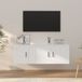 Maison Exclusive - Meuble TV 2 pcs Blanc Bois d'ingénierie