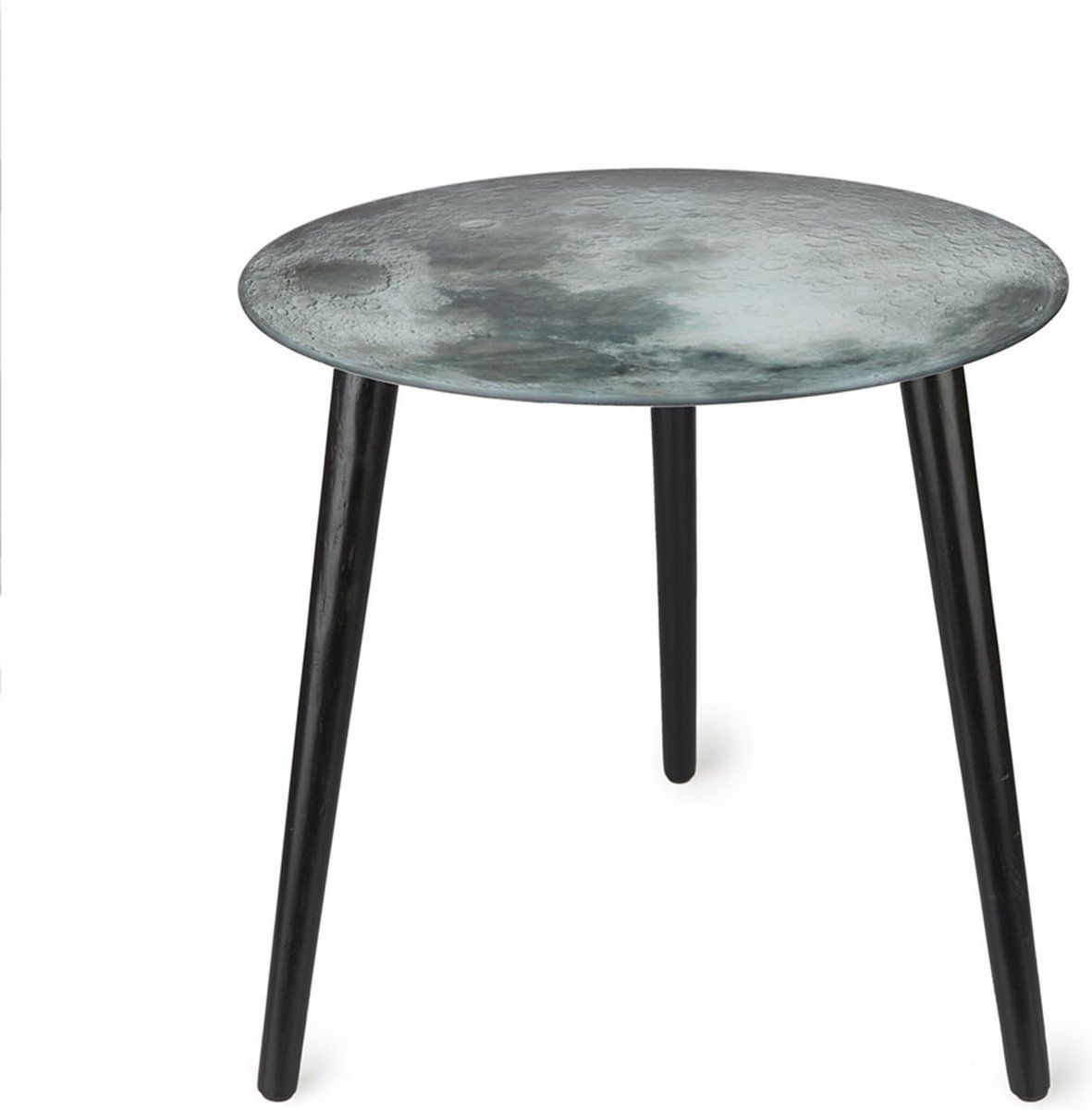 Balvi Maan Tafeltje - Zwart/Wit/Grijs/Groen - Glas - 2022 Model - EAN: 8430306274959