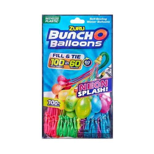 Bunch O Balloons Neon Splash 100+ snel vullen zelfsluitende neon waterballonnen (3 stuks)