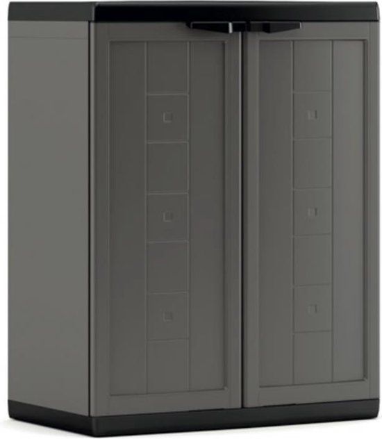 KIS Jolly Opbergkast Laag - 68x85x39 cm - Grijs/Zwart