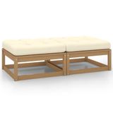 VidaXL Tuinbank Hout, Stof/Weefsel, Polyester
