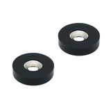 Magneet Expert® 26,5 mm dia x 6 mm dik x 7 mm c/spoelbak Rubber Gecoat N42 Neodymium Magneet - 6,4 kg Trek (Pak van 10)