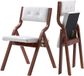 Vevor Opvouwbare Tuinstoel met Gevoerd Kussen/Houten Frame 2 Stuks Modern