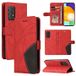 Samsung Étui Portefeuille Galaxy A52 5G, Galaxy A52s Série Bi-Couleur - Rouge