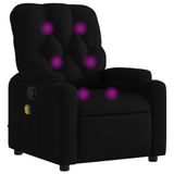 VidaXL Fauteuil de massage noir tissu