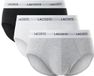 Lacoste Heren Slips Casual Briefs 3-Pack Grijs/Wit/Zwart - Maat M