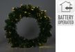 Christmas Decorations Fiber optic kerstkrans - warm witte knipperende LED lampjes - 50 cm