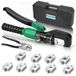 Pinces à sertir hydrauliques Icecat 12t/120kn 4–70mm² avec 9 matrices de sertissage, coupe-câble pour la maison, l'industrie, vert