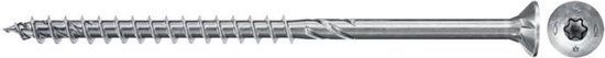 Fischer 100x Power-Fast II FPF II CTP 5 x 100 mm BC Senkkopf met binnenzeskant TX20 deeldraad galvanisch verzinkt blauw gepassiveerd - 670364