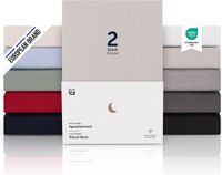 Blumtal Hoeslaken Premium Jersey - 180 x 200 cm - tot 25 cm Matrashoogte - Moonlight Grey - 100% Katoen - Set van 2