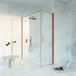 Fortifura Galeria Douchecabine - 60x160x200cm - profiel veiligheidsglas - antikalk - PVD - geborsteld koper