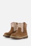 Shoesme Glitter Laarsjes cognac Suede - Dames - Maat 26