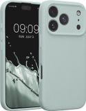 kwmobile telefoonhoesje geschikt voor Apple iPhone 18 Pro / iPhone 17 Pro - TPU backcover met siliconen coating - Smartphone case in cool mint