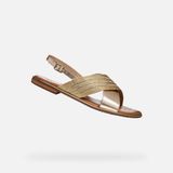 Geox Sozy Plus Dames Sandalen - Donker Goud/Licht Goud - Maat 37,5