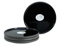 CreaTable, 21663 Serie Futuro Black set van 4 dessertborden van aardewerk, zwart