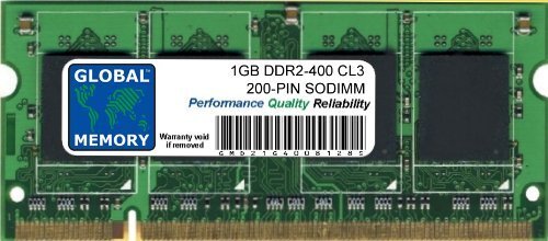 GLOBAL MEMORY 1GB DDR2 400MHz PC2-3200 200-PIN SODIMM GEHEUGEN RAM VOOR LAPTOPS/NOTITIEBOEKJE