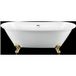 Baignoire sur pieds rétro Surry Hills blanche 165 cm pieds d'aigle dorés