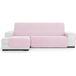 ECOMMERC3 Chaise Long-bankhoes, extra links, gevoerd en antislip, chaise longue, roze, volledige bescherming, comfort en stijl in design, verstelbaar en wasbaar