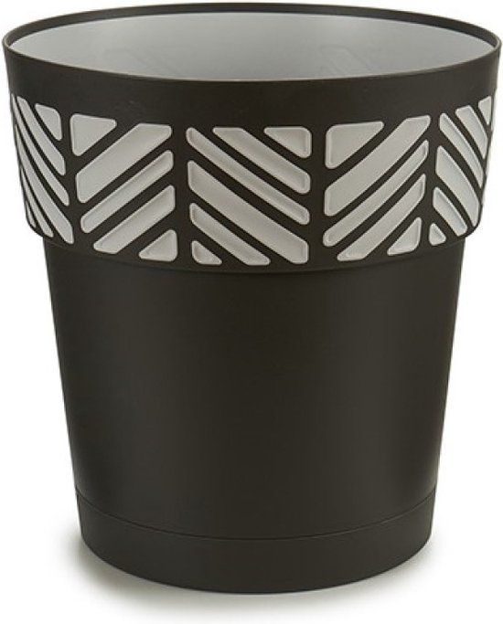 Stefanplast Orfeo Bloempot - Antraciet - 30 cm - Kunststof - Binnen & Buiten