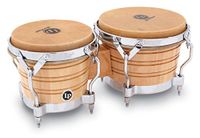 Latin Percussion LP Latin Percussion LP813602 Generation II Wood Bongo Natural Chrome Hardware