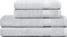 Merkloos Goodivery ® Luxueuze 4-delige Handdoekenset Zilver