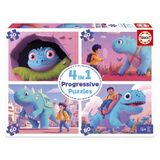 Educa - Set van 4 Puzzels - Friendly Dinosaurs
