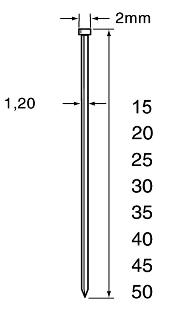 Dutack Dutack 5134032 SKN12 Mini Brad - Verzinkt - 1,2 X 35mm (5000st)