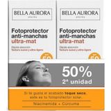 Bella Aurora Protector Solar Facial Anti-Manchas SPF50 Piel Grasa 2x50ml