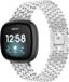 Strap-it Stalen Smartwatch bandje - Zilver - Geschikt voor Fitbit Sense / Versa 3 / 4