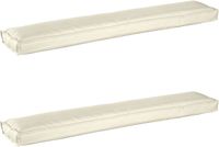 vidaXL - Pallet Kussen Set - 2 stuks - Oxford Stof - Crèmekleurig - 200 x 40 x 8 cm
