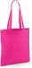 Merkloos Draagtasje met hengsels - fuchsia - 42 x 38 cm - katoen - 10 liter - boodschappen - gymtas - voor kinderen en volwassenen