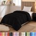 Utopia Bedding Dekbed voor het hele seizoen 250 g/m² - pluche gesiliconiseerde fiberfill dekbed Twin - Gestikt doos (Tweepersoons / 2 aparte bedden, zwart)