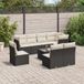 Maison Exclusive - Salon de jardin, 9 pièces, avec coussins, noir, en polyrotin