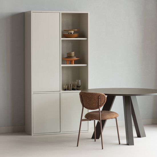 WOOOD Merel Opbergkast - Grenen - Dust - 100x200x44