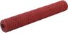 vidaXL Kippengaas 25x1 m staal met PVC coating rood