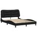 Hvar Cadre de lit sans matelas similicuir noir 140x200 cm