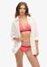 Superdry Klassiek gestreept bikinibroekje Dames Hyper Fire Pink