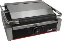 KuKoo Grill de contact - Inox - 43x31cm - 2200W Dubbel Geribbeld