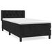 vidaXL Boxspringbed met matras, fluweel, zwart, 160x200 cm