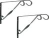 Nature Muurhaak - 2x stuks - plantenhaak - donkergrijs - voor plantenpotten - geplastificeerd verzinkt staal - 18.5 x 30 cm