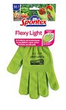 Spontex Flexy Light, flexibele dameshandschoenen voor tuin- en hobbywerk, met anti-slip noppen, van gebreid textiel, maat M, 1 paar
