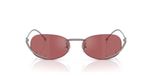 Diesel DL 1004 Lunettes De Soleil Unisexe Ruthénium Ovale Rouge 53mm