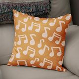 Bonamaison Decoratieve kussenhoes oranje en gebroken wit, 43x43 cm