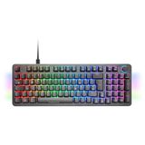 Mars Gaming MKPRO, Frans, Volledig Mechanisch Gamingtoetsenbord, RGB Chroma, Hot-Swap Mechanische Switches, Antighosting, Bedieningswiel, Geavanceerde Software, Multiplatform, Silent Switch, Zwart
