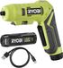 Ryobi RSDP4-120G Serie - Draaibare Schroevendraaier - USB Lithium 4V - Inclusief Accu 2.0Ah - Oplaadkabel