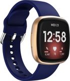 By Qubix Qubix - Compatible Fitbit bandje - Siliconen bandje - Donkerblauw